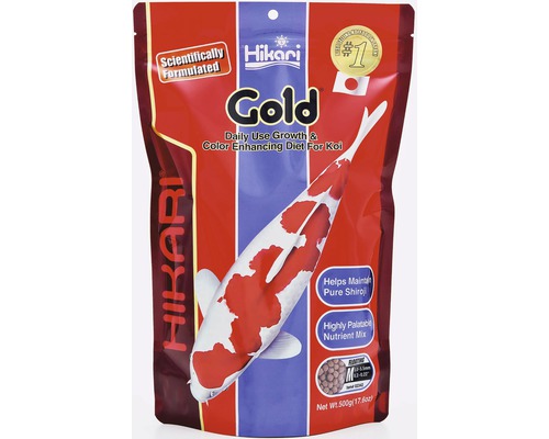 Krmivo pre jazierkové ryby Hikari Gold Medium 500 g Krmivo pre koi kapre Hikari Gold pre každodenný rast a zlepšenie farby