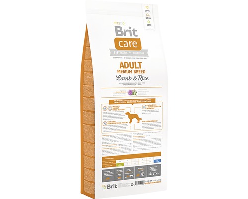 Brit Care Adult Medium Breed suché krmivo pre psov s jahňacím a ryžou