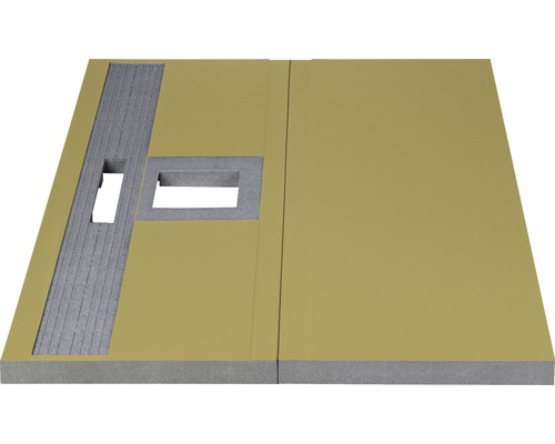 Sprchový podlahový prvok vhodný pod dlažbu wesko BED 1200 x 1200 x 75 mm sivá Štruktúrované 5038002