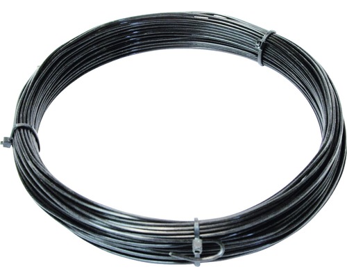Železný drôt poplastovaný čierny 3,1 mm, 25 m