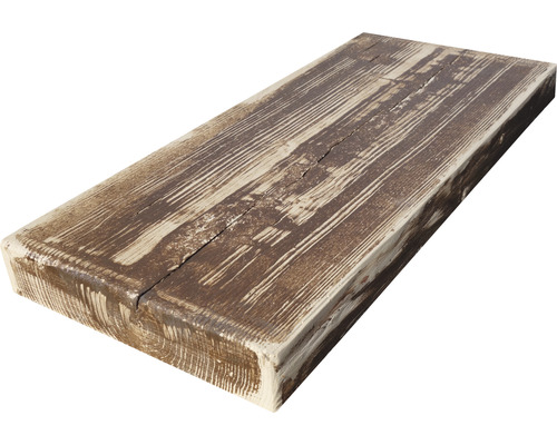 Betónová dlažba Bark 10 doska 59,5x25x5 cm béžovo-hnedá Drevená polica s kresbou