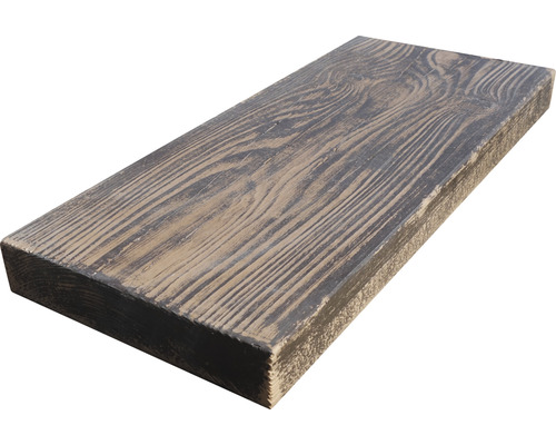 Betónová dlažba Bark 10 doska 59,5x25x5 cm hnedo-čierna Drevená polica s kresbou dreva