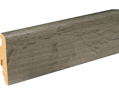 Soklová lišta Skandor dub sivý Country FU60L 19x58x2400 mm Podlahová lišta s drevenou štruktúrou