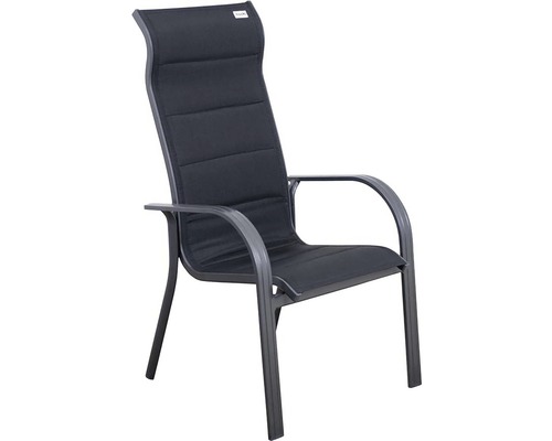 Záhradná stolička s podrúčkami a vysokým operadlom