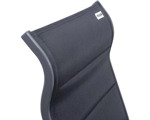 Detail záhradnej podušky na stoličku s logom výrobcu