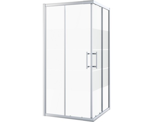 Rohová sprcha s posuvnými dverami a čírym sklom