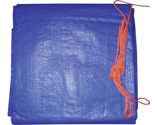 Modrá plachta s upevňovacím lanom