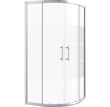 Štvrťkruhový sprchový kút form&style Moorea 90 cm farba rámu biela dekor skla priečne prúžkovanie B-251BW