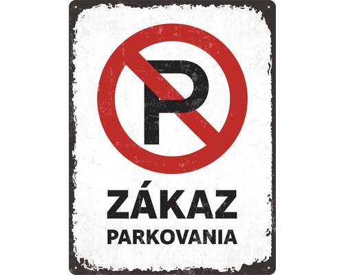 Výstražná tabuľka "Zákaz parkovania" 30x40 mm