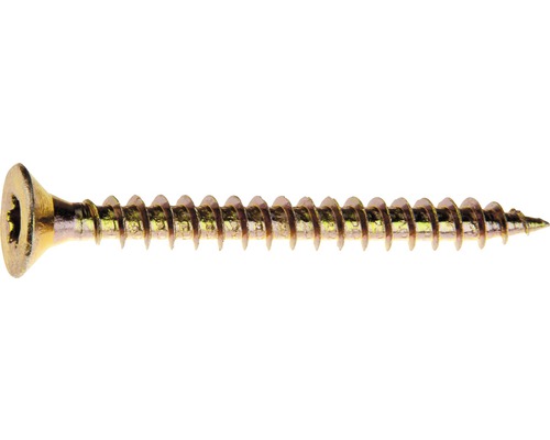 Univerzálny vrut 5,0x50 TORX zinok žltý 200 ks Skrutka do dreva so zapustenou hlavou a pohonom Torx
