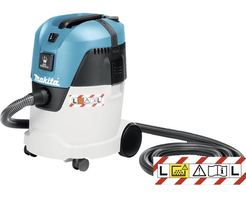 Univerzálny vysávač Makita VC2512L, 25 l, 1000 W, trieda L, suché a mokré vysávanie, sacia hadica 3,5 m