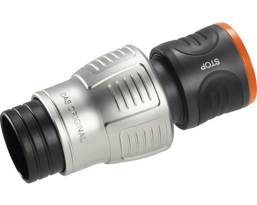 Záhradná hadicová spojka so stop funkciou