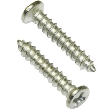 Dva kovové skrutky s guľatou hlavou