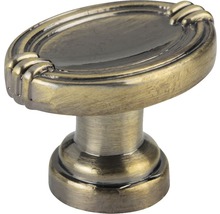 Kovový nábytkový gombík, oválny dizajn