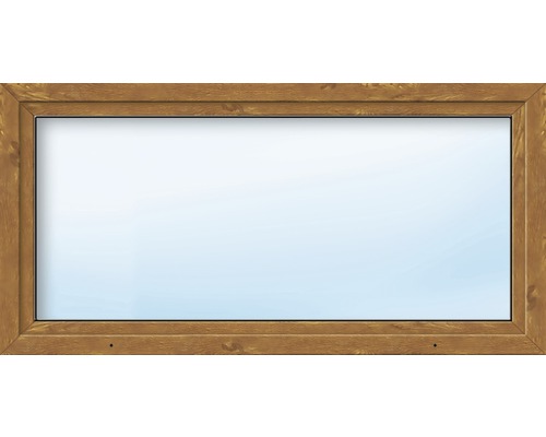 Plastové okno jednokrídlové ARON Basic biele/zlatý dub 1000 x 500 mm DIN ľavé