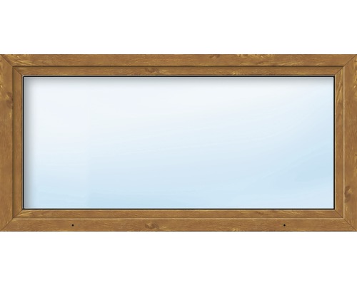 Plastové okno jednokrídlové ARON Basic biele/zlatý dub 1000 x 550 mm DIN pravé