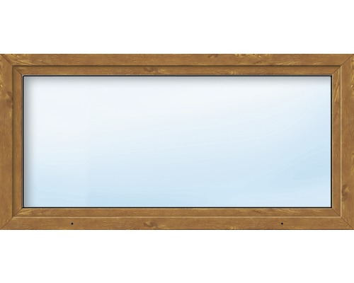 Plastové okno jednokrídlové ARON Basic biele/zlatý dub 1050 x 650 mm DIN pravé