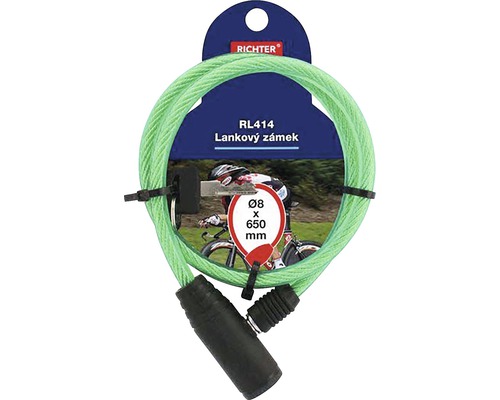 Zámok na bicykel Richter, osem krát 650 milimetrov