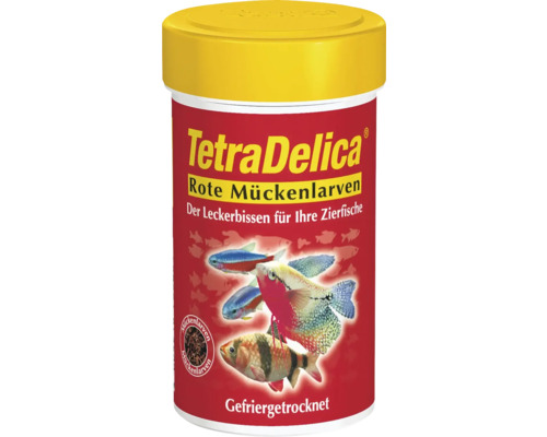 Špeciálne krmivo pre ryby Tetra Delica červené komárie larvy 100 ml Tetra Delica červené larvy komárov pre okrasné ryby