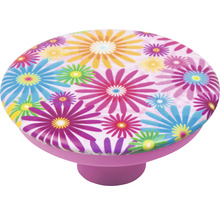 Nábytkový gombík s kvetinovým vzorom