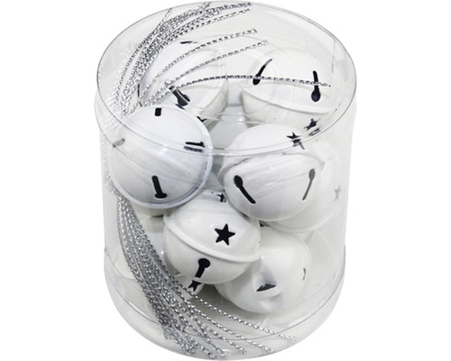 Vianočné zvončeky v nádobe s ozdobnou stuhou