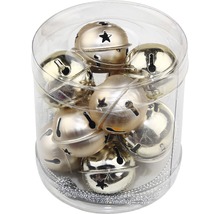 Dekoratívne zvončeky s hviezdicovými výrezmi v priehľadnom obale