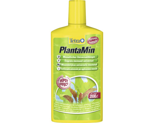 Hnojivo pre akváriové rastliny Tetra PlantaMin 500 ml Tetra PlantaMin Univerzálne hnojivo so železom pre akvarijné rastliny v žltej fľaši