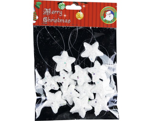 Vianočné hviezdy s trblietkami v balení