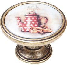 Nábytkový gombík s motívom čajovej kanvice