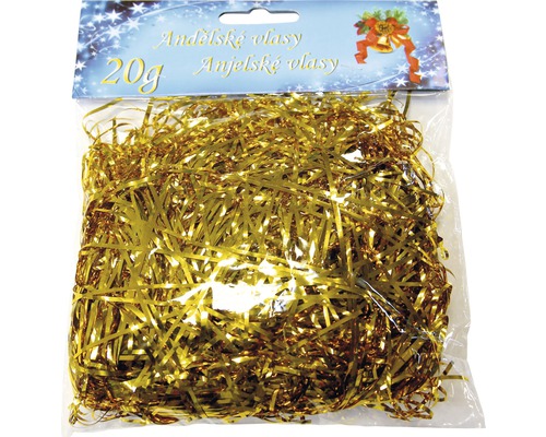 Dekorácia anjelské vlasy 20 g zlaté Balenie zlaté lamety anjelské vlasy