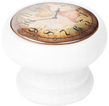 Nábytkový gombík s dizajnom hodín