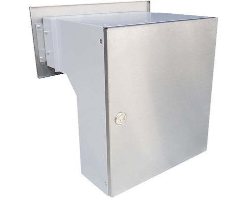 Nerezová vonkajšia skrinka na montáž na stenu so zámkom