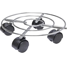 Kovová podložka pod kvetináč s kolieskami