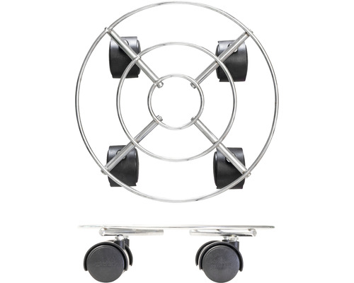 Kvetinový vozík z kovu s kolieskami