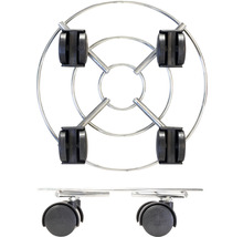 Kovová podložka pod kvetináč s kolieskami