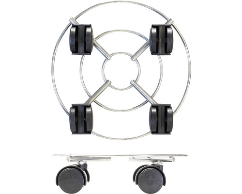 Kovová podložka pod kvetináč s kolieskami