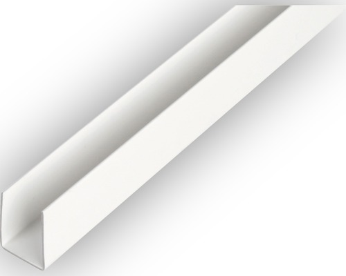 U profil PVC biely 18x10x1 mm 1 m