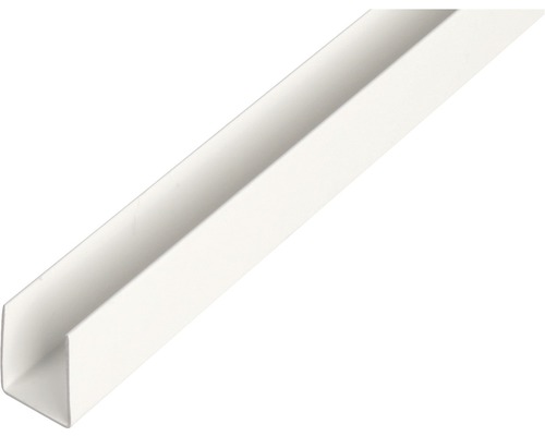U profil PVC biely 10x21x1 mm 1 m