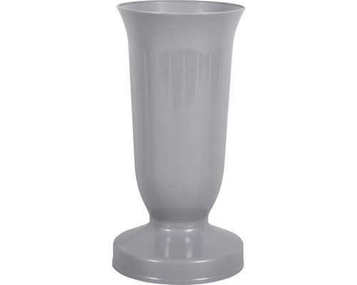 Hrobová váza KALICH Ø 12 x 24 cm sivá