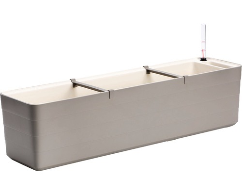 Dlhý kvetináč s ukazovateľom hladiny vody do záhrady alebo na balkón