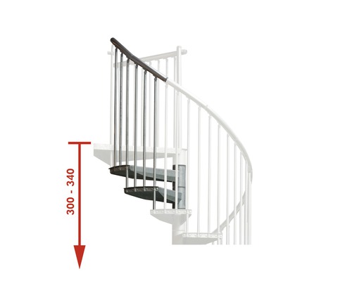 Nastavovací prvok pre schody Pertura Zenobia Ø 120 cm 2 stupne