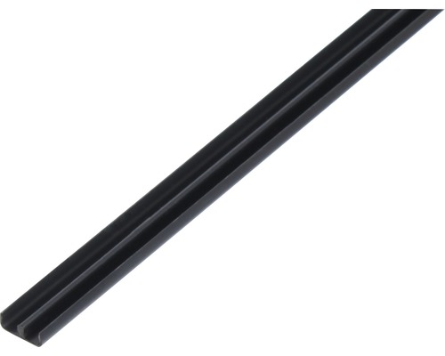Profil vodiaci spodný čierny 6,5 mm 2 m