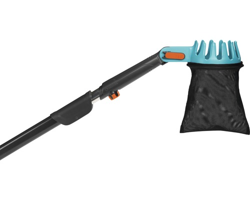 Záhradné náradie na zber ovocia s teleskopickou tyčou a zbernou sieťou