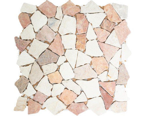 Mozaika z prírodného kameňa CIOT/1513 béžová/terakotová 30,5 x 32,5 cm