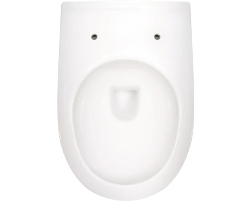 Biela keramická závesná toaleta bez okraja