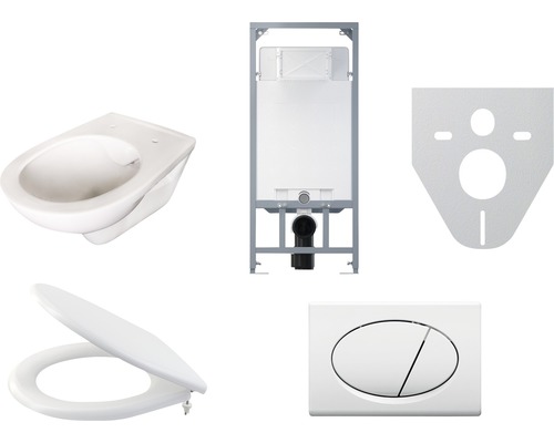 Predstenový inštalačný prvok so závesným WC, ovládacím panelom a montážnou doskou