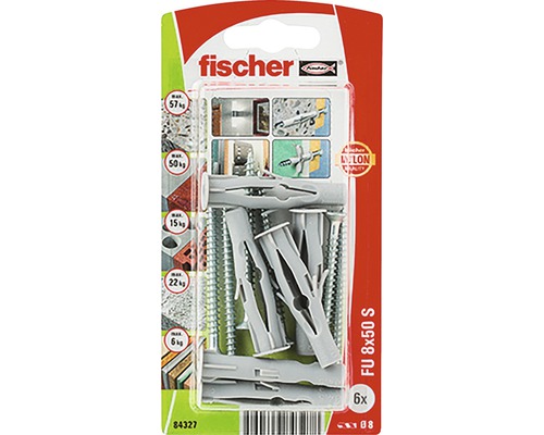 Fischer univerzálna hmoždinka FU 8x50 S, 6 kusov