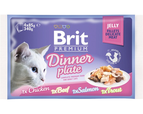 Kapsička pre mačky Brit Premium Dinner Plate Jelly 4x85 g-0