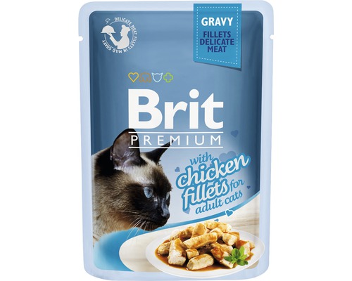 Kapsička pre mačky Brit Premium Chicken Fillets Gravy 85 g