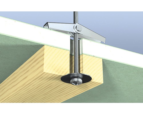 Kovová sklopná hmoždinka na upevnenie do stropu